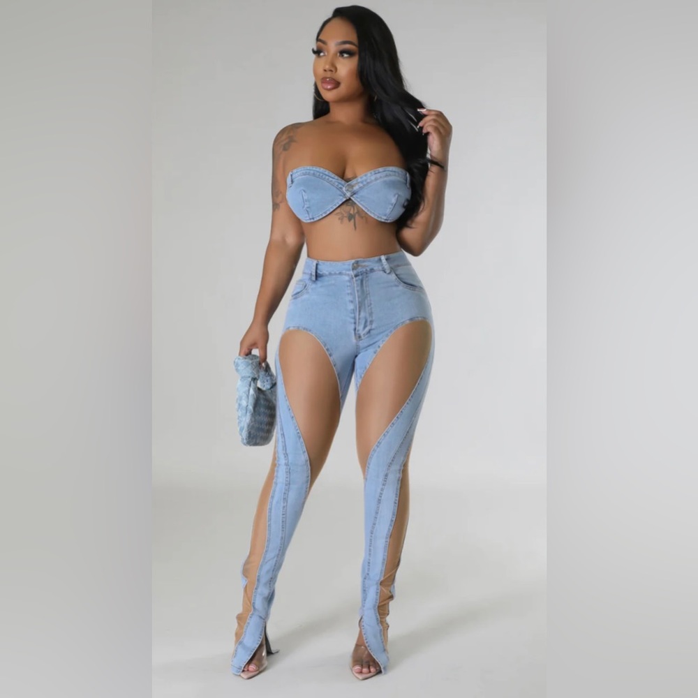 Two Piece Denim Set